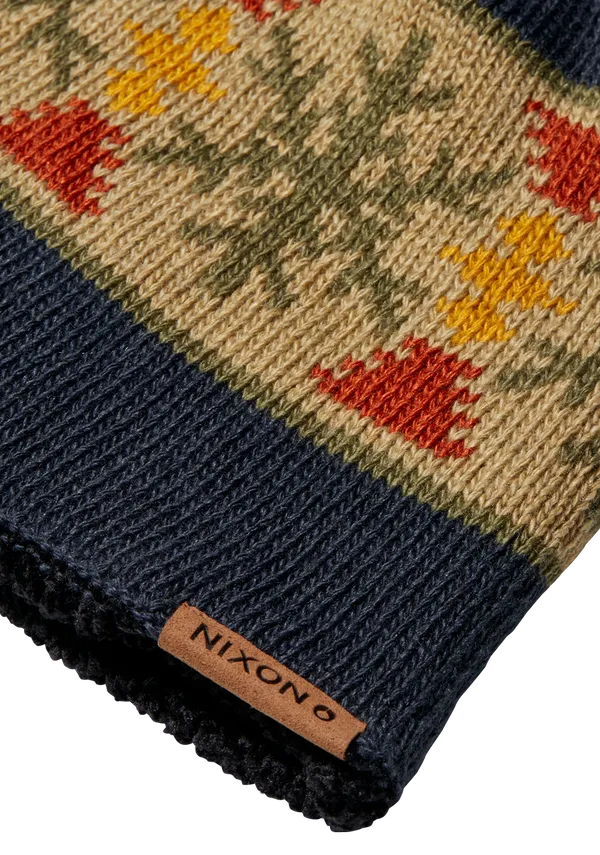 Custom beanie with woven label produced at BDBRIM