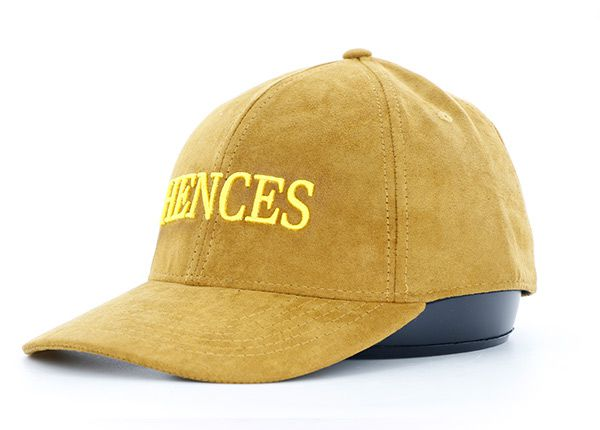 Womens Gold Faux Suede Hat Custom Suede Baseball Caps For Sale