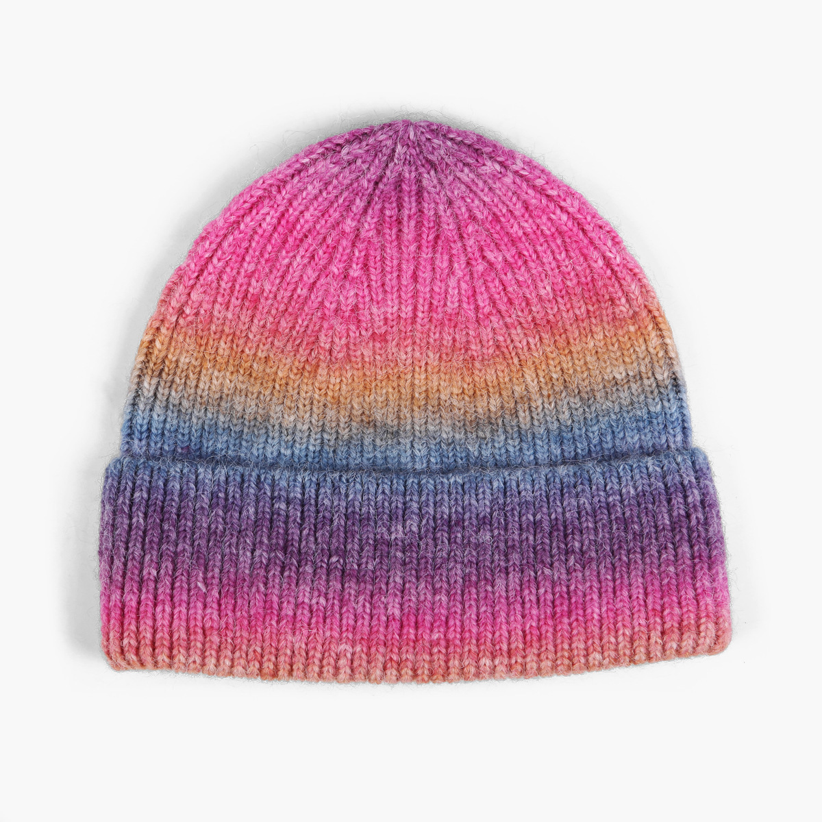 Gradient Spray Woolen Yarn Warm Woolen Hat Outdoor Cold Hat