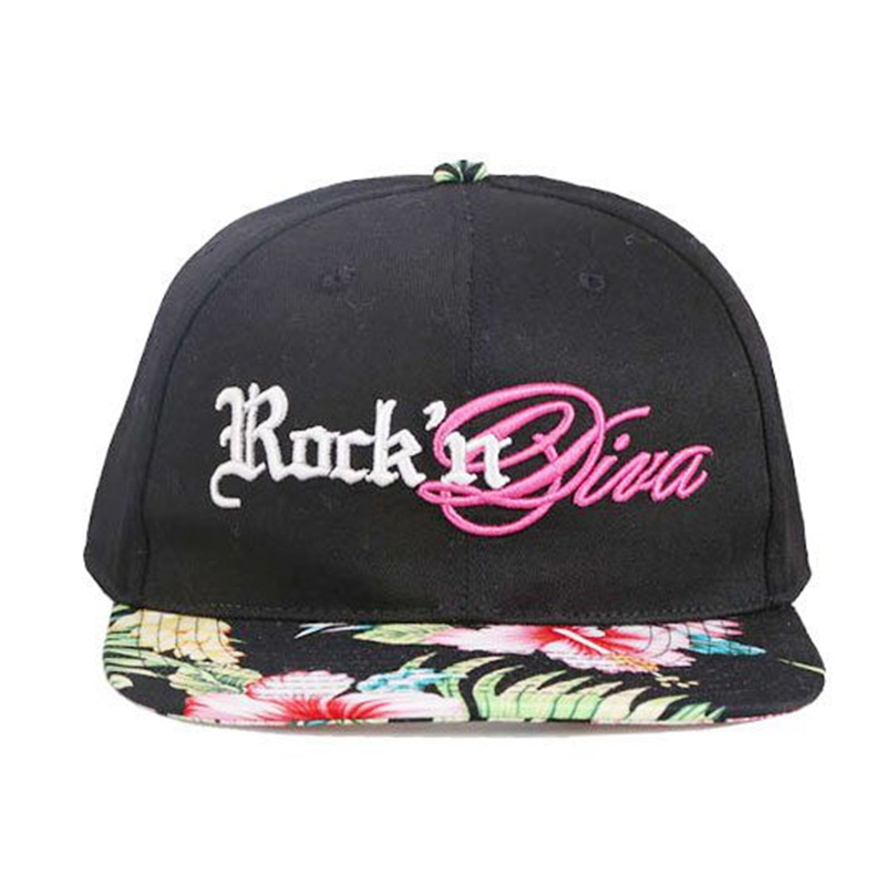 Tropical Snapbacks Custom Black Floral Hats